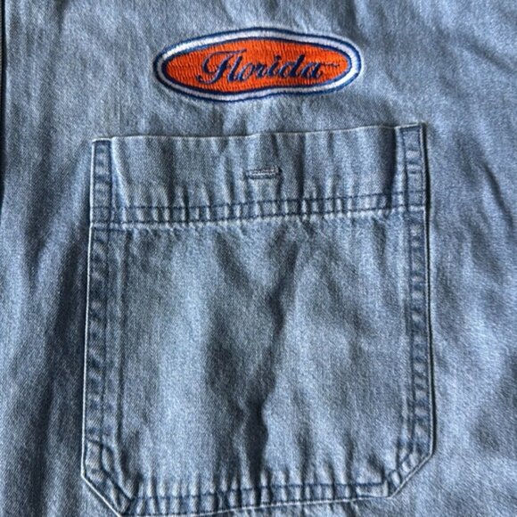 Florida Extra Large Blue Denim Shirt With Patch - Picture 3 of 9